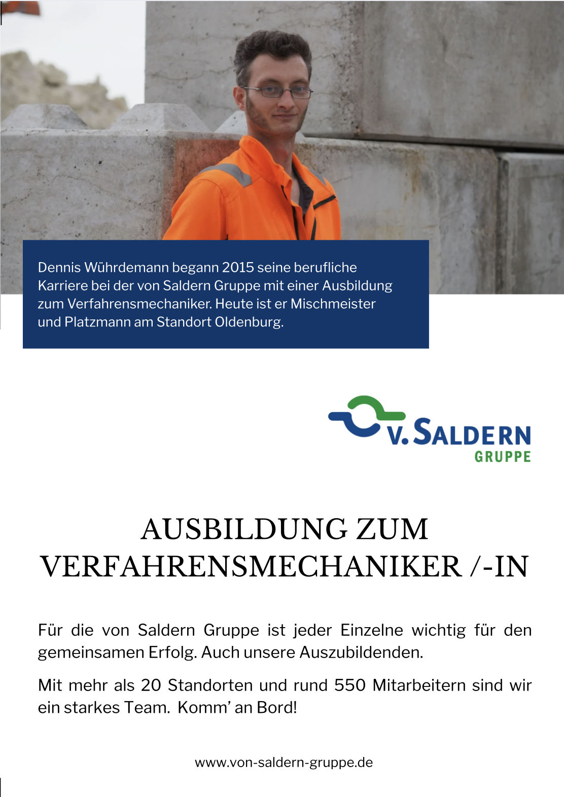 Als Verfahrensmechaniker -/in der Steine- und Erden Industrie Fachbereich Transportbeton bedienst du auf unseren Betonwerken hochmoderne, computergesteuerte Produktionsanlagen.