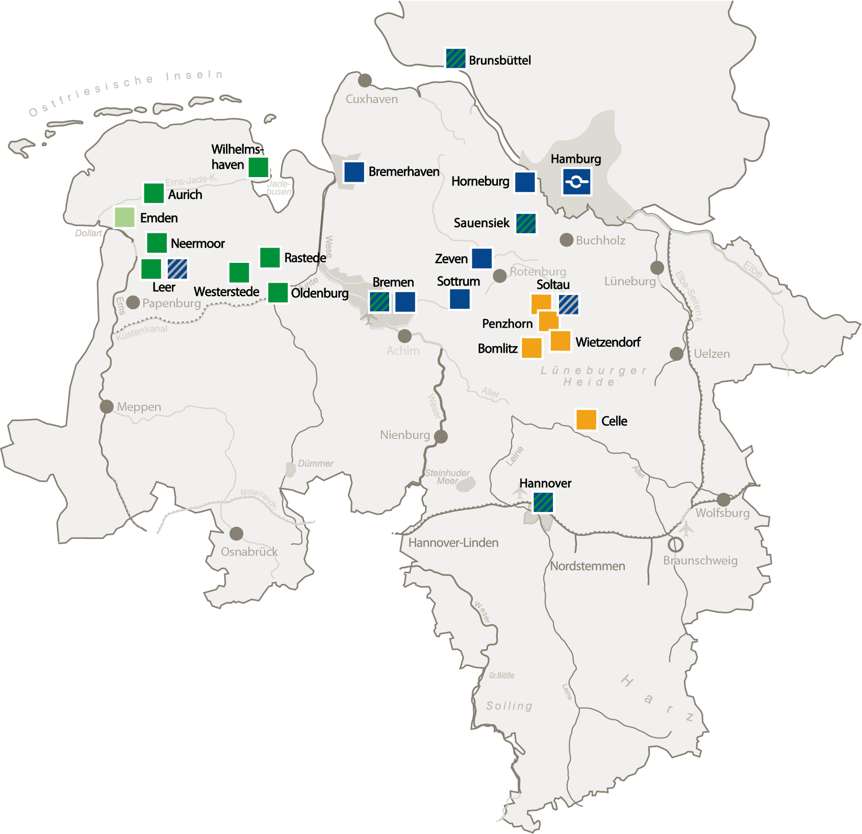 Die von Saldern Gruppe ist führender Anbieter für Transportbeton & Logistik und an 25 Standorten in Norddeutschland vertreten. Stand 2026 Die von Saldern Gruppe ist führender Anbieter für Transportbeton & Logistik und an 25 Standorten in Norddeutschland vertreten. Stand 2026